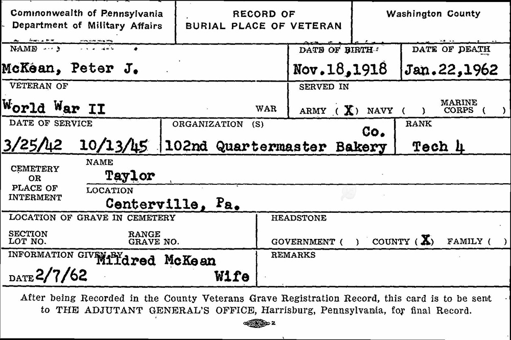 veteran burial